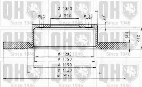 Quinton Hazell BDC3771 - Тормозной диск unicars.by