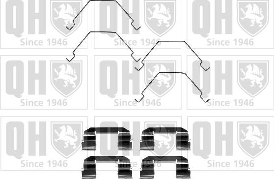 Quinton Hazell BFK919 - Комплектующие для колодок дискового тормоза unicars.by