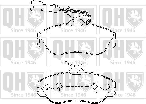 Quinton Hazell BP958 - Тормозные колодки, дисковые, комплект unicars.by