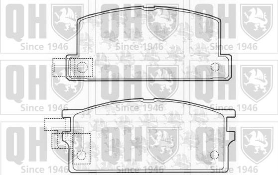 Quinton Hazell BP444 - Тормозные колодки, дисковые, комплект unicars.by