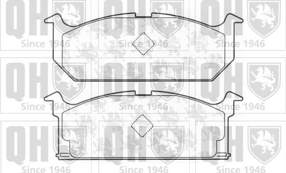 Quinton Hazell BP440 - Тормозные колодки, дисковые, комплект unicars.by