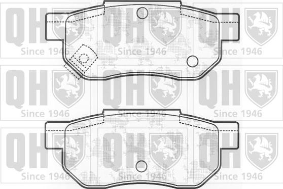 Quinton Hazell BP448 - Тормозные колодки, дисковые, комплект unicars.by