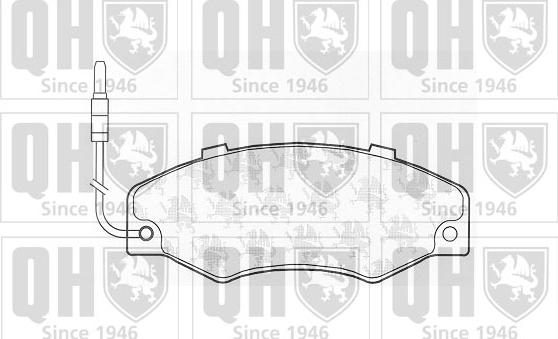 Quinton Hazell BP457 - Тормозные колодки, дисковые, комплект unicars.by