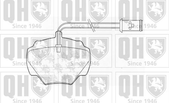 Quinton Hazell BP414 - Тормозные колодки, дисковые, комплект unicars.by