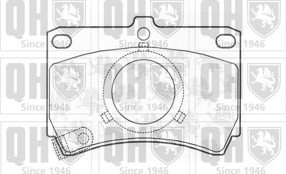 Quinton Hazell BP416 - Тормозные колодки, дисковые, комплект unicars.by