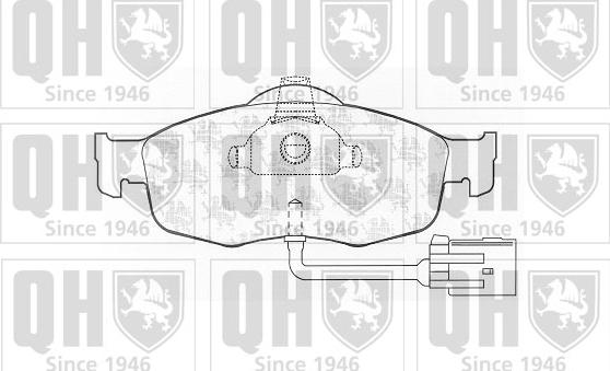 Quinton Hazell BP599 - Тормозные колодки, дисковые, комплект unicars.by