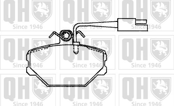 Quinton Hazell BP596 - Тормозные колодки, дисковые, комплект unicars.by