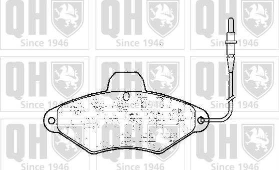 Quinton Hazell BP597 - Тормозные колодки, дисковые, комплект unicars.by