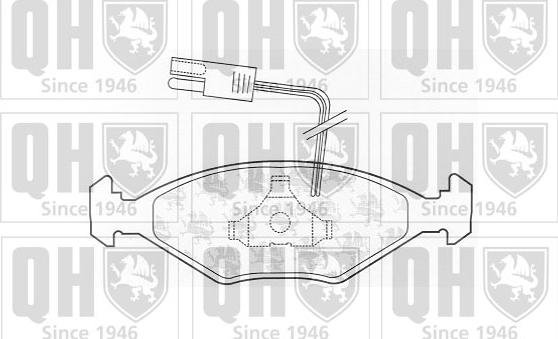 Quinton Hazell BP545 - Тормозные колодки, дисковые, комплект unicars.by