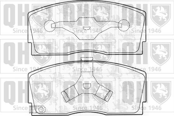 Quinton Hazell BP542 - Тормозные колодки, дисковые, комплект unicars.by