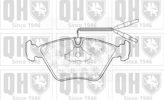 Quinton Hazell BP699 - Тормозные колодки, дисковые, комплект unicars.by