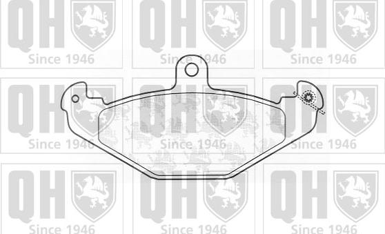 Quinton Hazell BP696 - Тормозные колодки, дисковые, комплект unicars.by