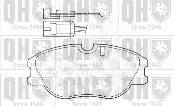 Quinton Hazell BP665 - Тормозные колодки, дисковые, комплект unicars.by