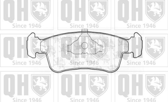 Quinton Hazell BP662 - Тормозные колодки, дисковые, комплект unicars.by