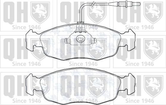 Quinton Hazell BP604 - Тормозные колодки, дисковые, комплект unicars.by