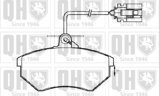 Quinton Hazell BP608 - Тормозные колодки, дисковые, комплект unicars.by