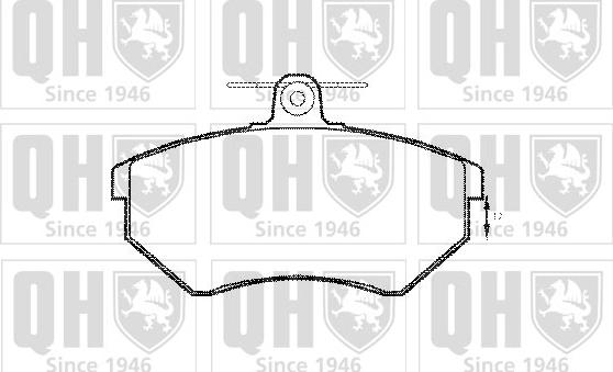 Quinton Hazell BP607 - Тормозные колодки, дисковые, комплект unicars.by