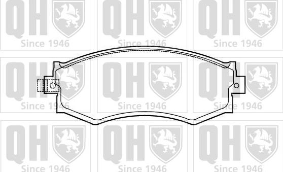 Quinton Hazell BP682 - Тормозные колодки, дисковые, комплект unicars.by