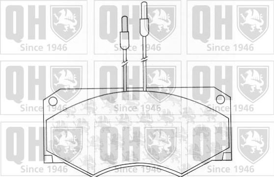 Quinton Hazell BP672 - Тормозные колодки, дисковые, комплект unicars.by