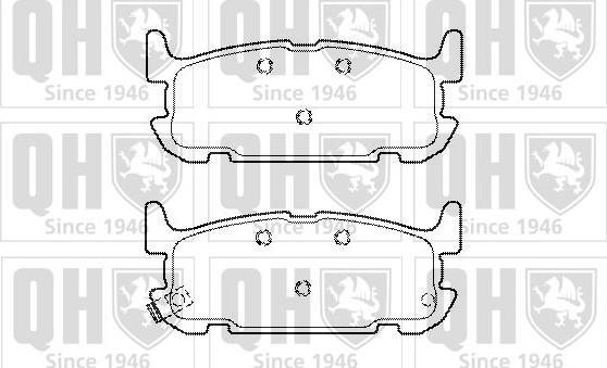 Quinton Hazell BP1490 - Тормозные колодки, дисковые, комплект unicars.by