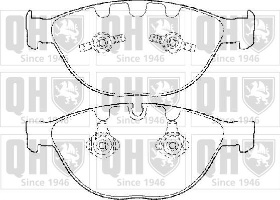 Quinton Hazell BP1492 - Тормозные колодки, дисковые, комплект unicars.by