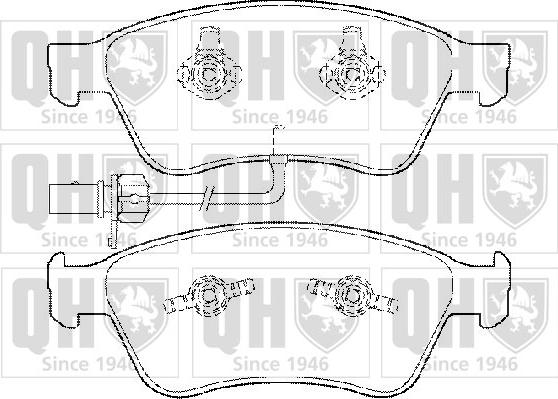 Quinton Hazell BP1497 - Тормозные колодки, дисковые, комплект unicars.by