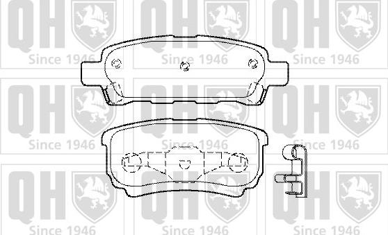 Quinton Hazell BP1448 - Тормозные колодки, дисковые, комплект unicars.by