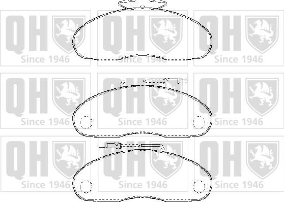 Quinton Hazell BP1451 - Тормозные колодки, дисковые, комплект unicars.by