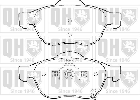 Quinton Hazell BP1458 - Тормозные колодки, дисковые, комплект unicars.by