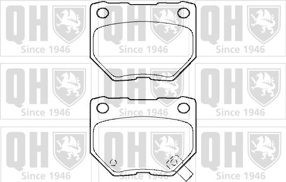 Quinton Hazell BP1462 - Тормозные колодки, дисковые, комплект unicars.by