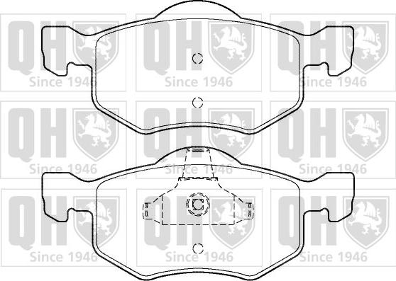 Quinton Hazell BP1408 - Тормозные колодки, дисковые, комплект unicars.by