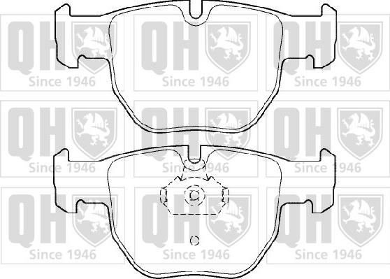 Quinton Hazell BP1410 - Тормозные колодки, дисковые, комплект unicars.by