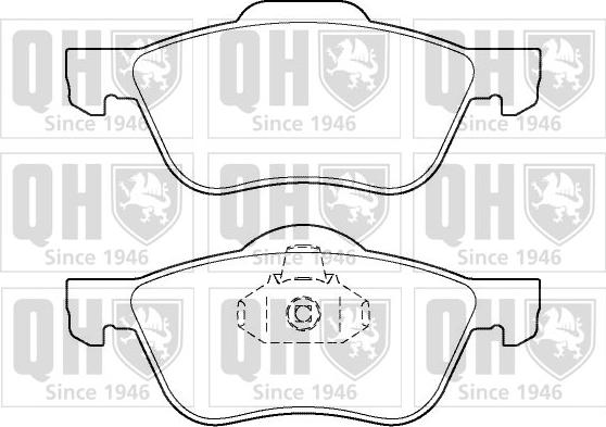 Quinton Hazell BP1413 - Тормозные колодки, дисковые, комплект unicars.by