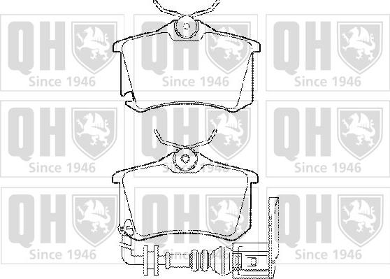 Quinton Hazell BP1417 - Тормозные колодки, дисковые, комплект unicars.by