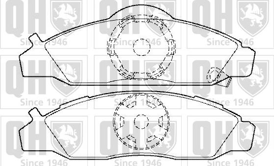 Quinton Hazell BP1485 - Тормозные колодки, дисковые, комплект unicars.by