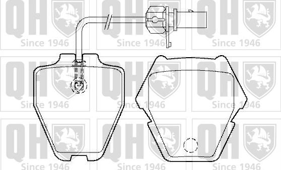 Quinton Hazell BP1488 - Тормозные колодки, дисковые, комплект unicars.by