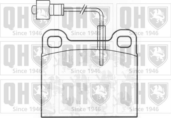 Quinton Hazell BP148 - Тормозные колодки, дисковые, комплект unicars.by