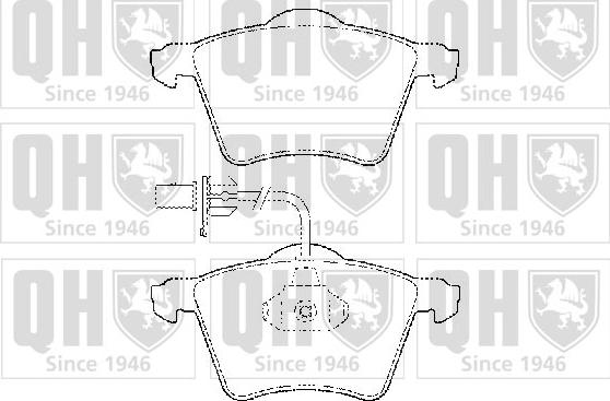 Quinton Hazell BP1428 - Тормозные колодки, дисковые, комплект unicars.by