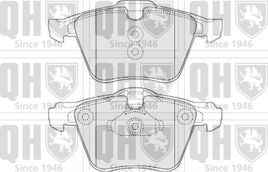 Quinton Hazell BP1559 - Тормозные колодки, дисковые, комплект unicars.by