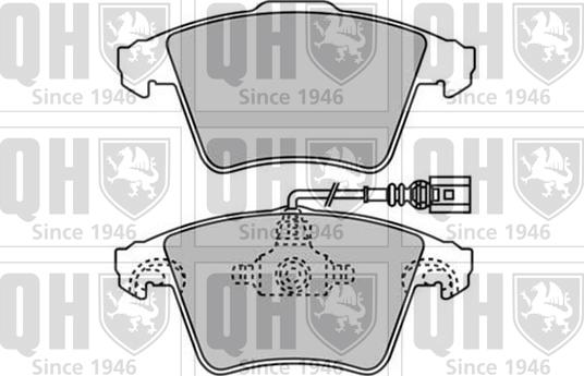 Quinton Hazell BP1568 - Тормозные колодки, дисковые, комплект unicars.by