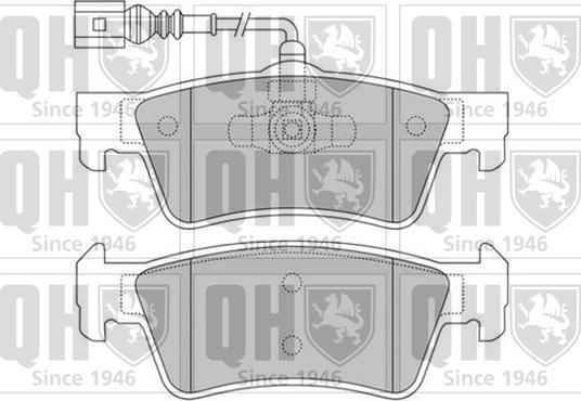 Quinton Hazell BP1567 - Тормозные колодки, дисковые, комплект unicars.by