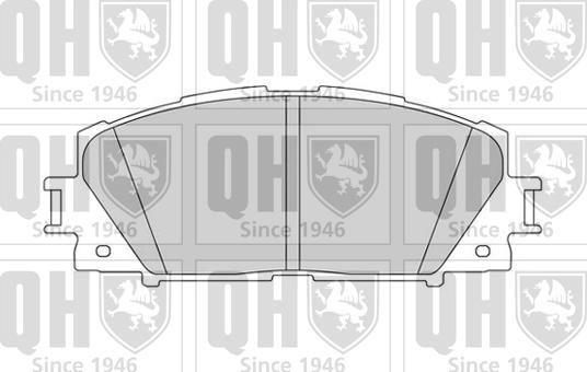 Quinton Hazell BP1586 - Тормозные колодки, дисковые, комплект unicars.by