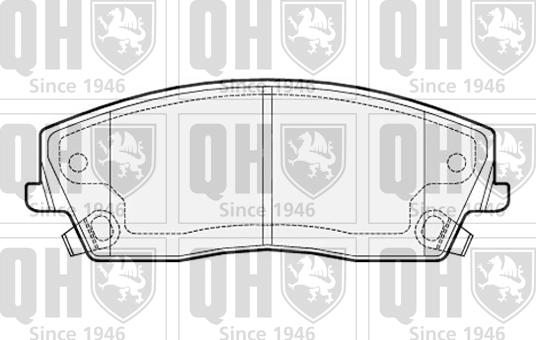 Quinton Hazell BP1535 - Тормозные колодки, дисковые, комплект unicars.by