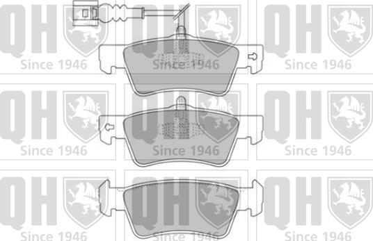 Quinton Hazell BP1698 - Тормозные колодки, дисковые, комплект unicars.by