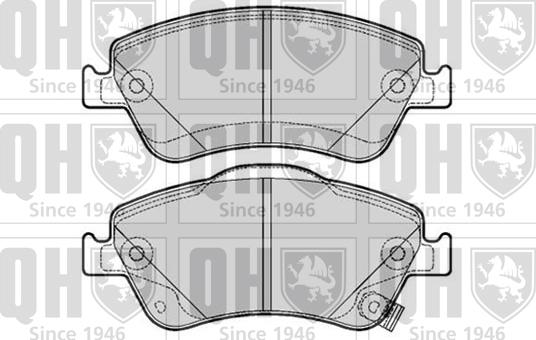 Quinton Hazell BP1652 - Тормозные колодки, дисковые, комплект unicars.by