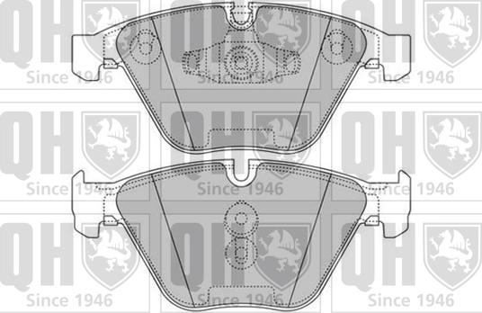 Quinton Hazell BP1605 - Тормозные колодки, дисковые, комплект unicars.by