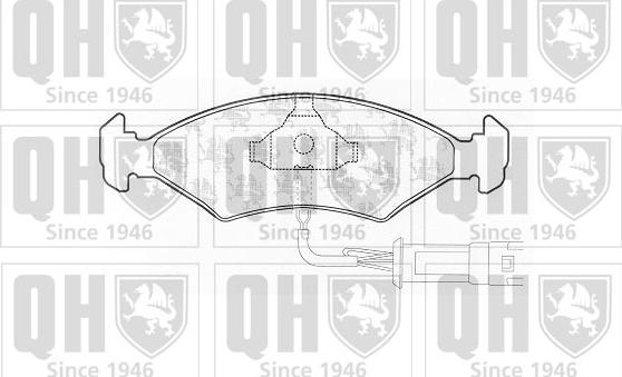 Quinton Hazell BP160 - Тормозные колодки, дисковые, комплект unicars.by