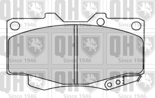 Quinton Hazell BP1616 - Тормозные колодки, дисковые, комплект unicars.by