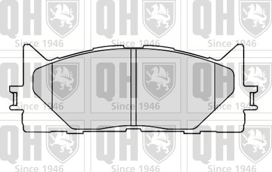 Quinton Hazell BP1611 - Тормозные колодки, дисковые, комплект unicars.by