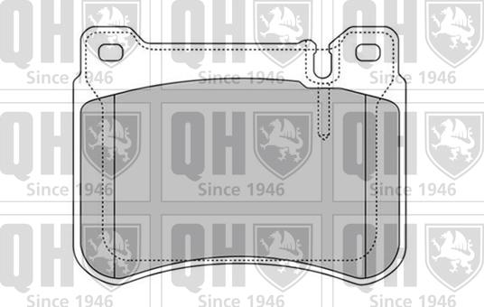 Quinton Hazell BP1612 - Тормозные колодки, дисковые, комплект unicars.by